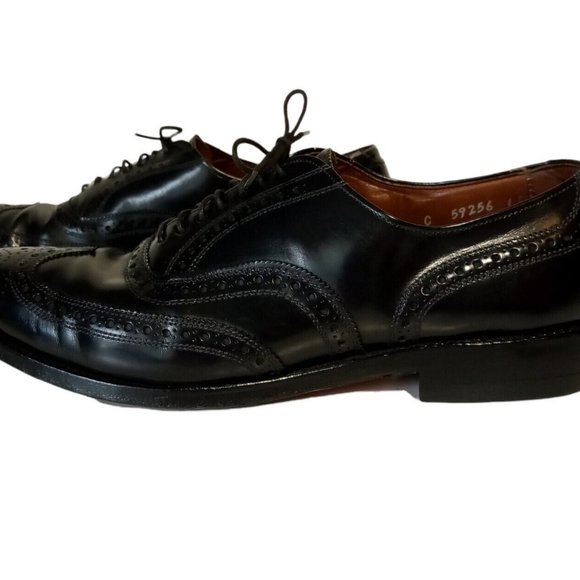 Allen Edmonds Black Leather Wing Tip Shoes Men's 9 Style-Lloyd